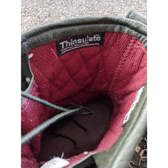 Green Leather Gore-Tex Lined Work Hunting Boots Thinsulate Mens Size 10 D - Picture 6 of 8